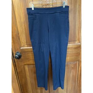 Briggs Navy Blue Petite‎ Stretch Pull On Pants Women Size 12P